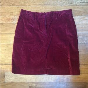 Women's Burgundy Velvet Skirt